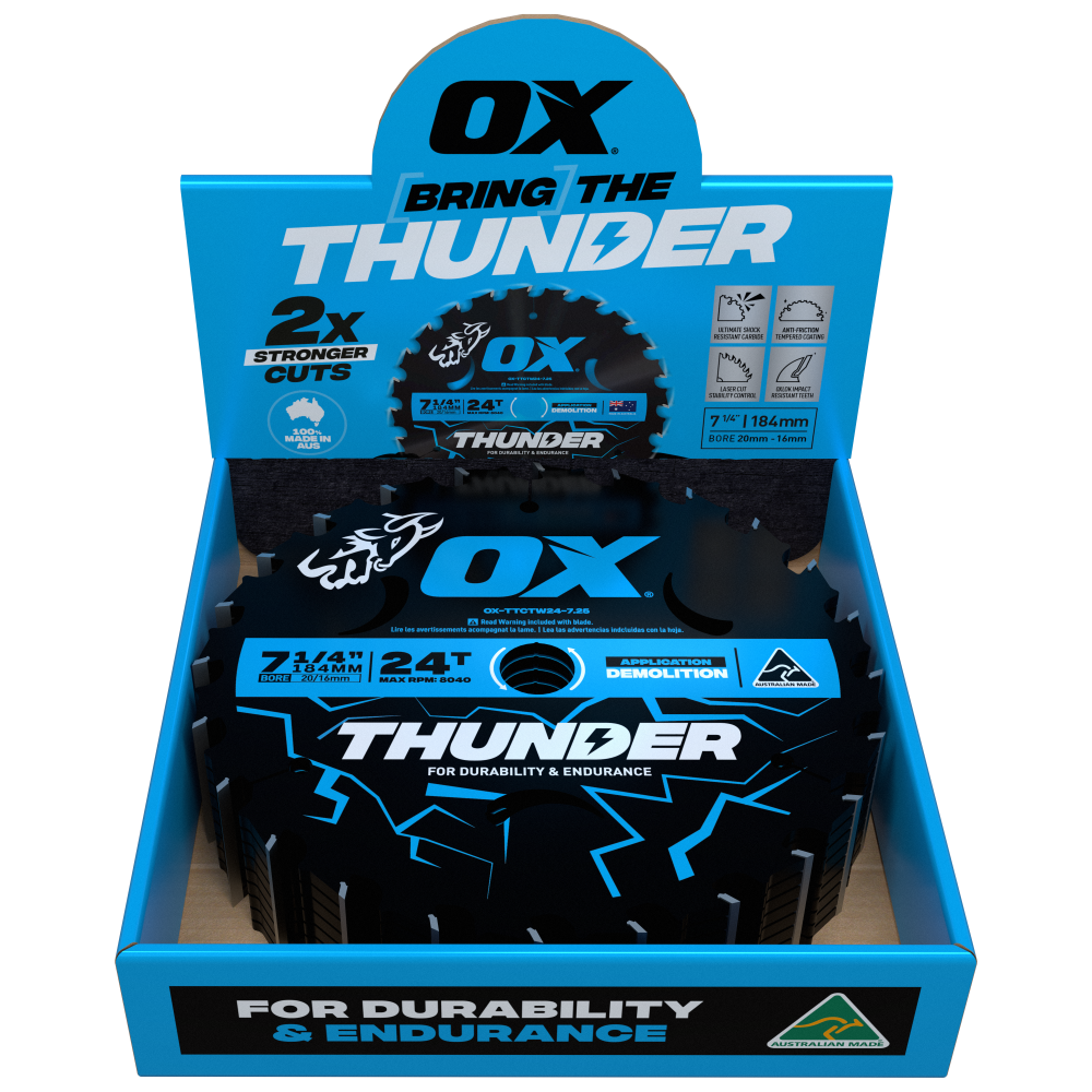 OX Pro Thunder 184mm Circular Saw Blade | 24T - Bulk