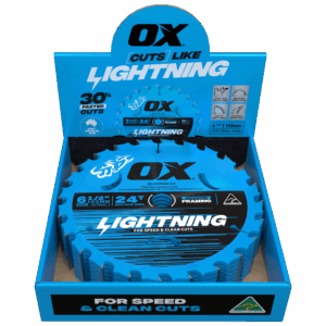 OX Pro Lightning 165mm (6-1/2-Inch) 24-Tooth Circular Saw Blade| 10 Pack Bulk Value