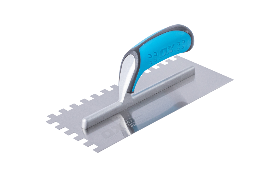 OX Pro Carbon Steel Notch Trowel - 10mm