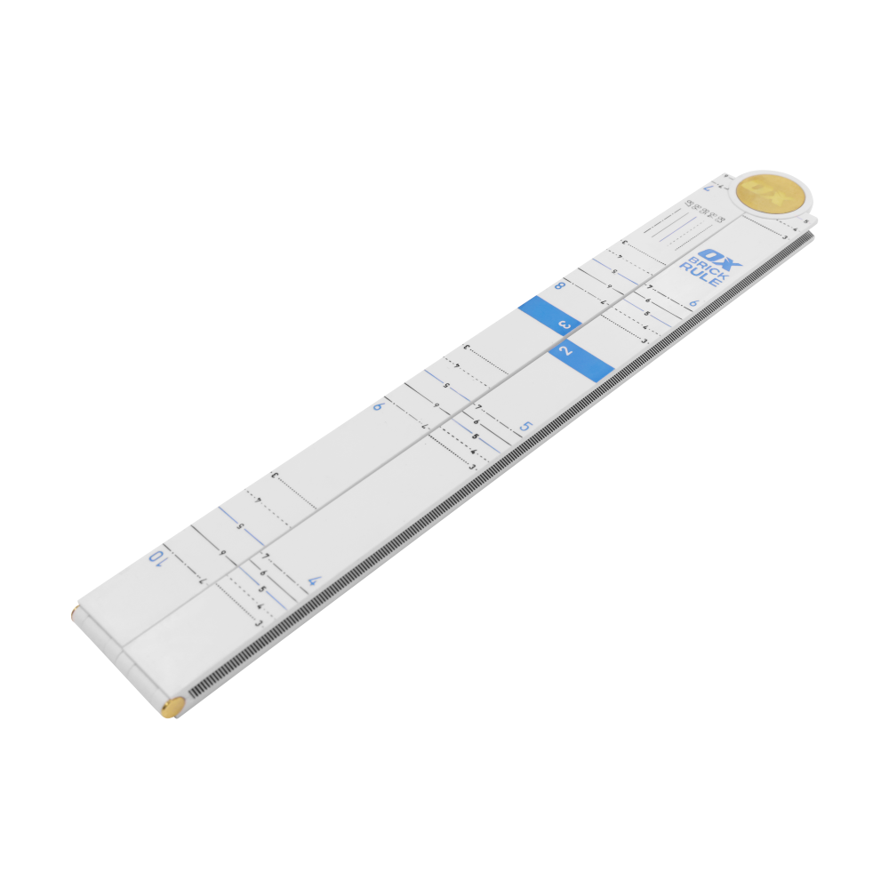 Pro Metric Tuff Rule - White | Brick Gauge