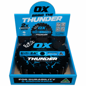 OX Pro Thunder 165mm (6-1/2-Inch) Circular Saw Blade 10-Pack | 24T - Bulk