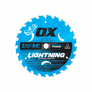 OX Pro Lightning 184mm (7-1/4-Inch) Circular Saw Blade | 24-Tooth