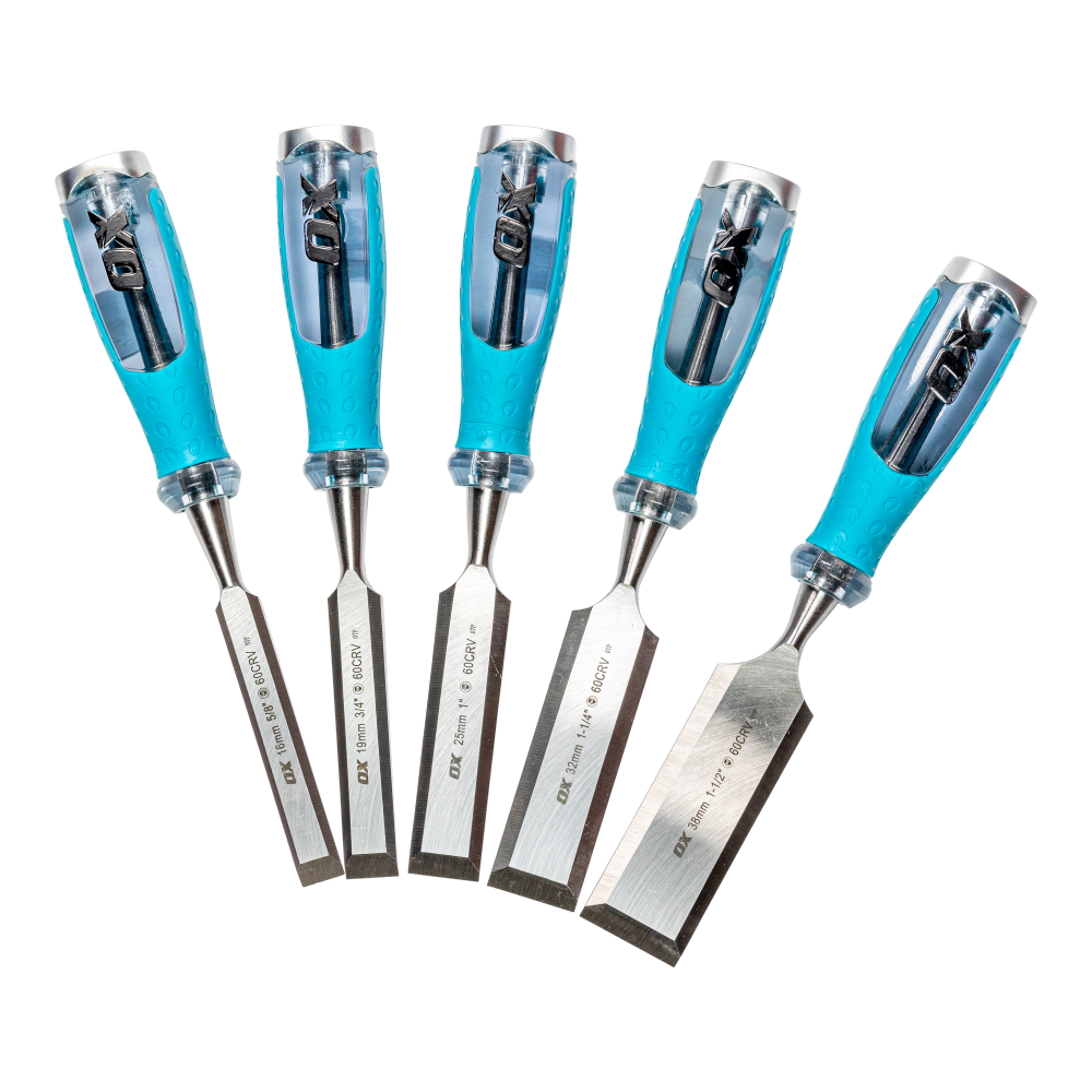 OX Pro 5 Piece Wood Chisel Set