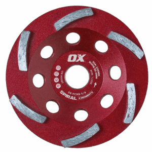 OX Pro 5" Spiral Segment Cup Wheel - 6 Segments | 22.2mm Bore