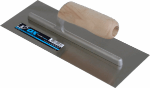 OX Trade Finishing Trowel with Timber Handle - 105mm x 280mm
