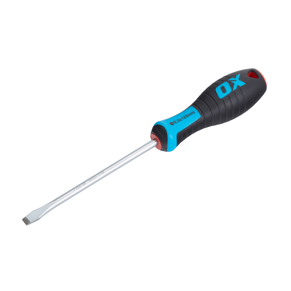 OX Pro Flared Flat Head Screwdriver 125x6.5mm