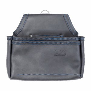 OX Trade Black Leather 2 Pocket Nail Bag