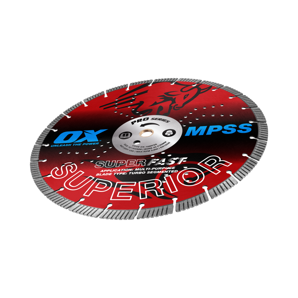 OX Pro MPSS GP Fast Turbo Superior Diamond Blade -400mm/16-Inch