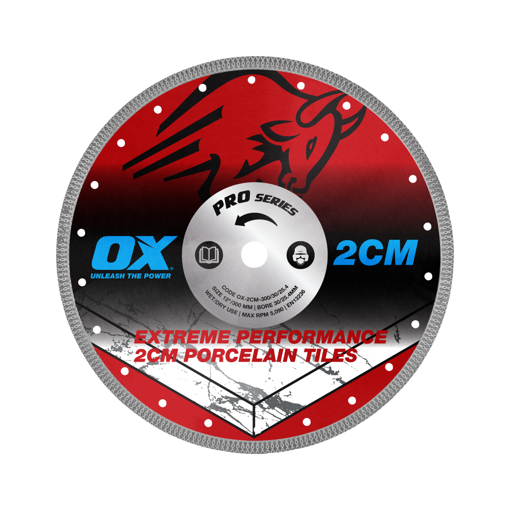 OX Pro 2CM Porcelain Cutting Blade - 300/30/25.4mm