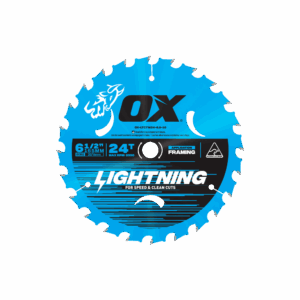 OX Pro Lightning 165mm (6-1/2-Inch) 24-Tooth Circular Saw Blade| 10 Pack Bulk Value