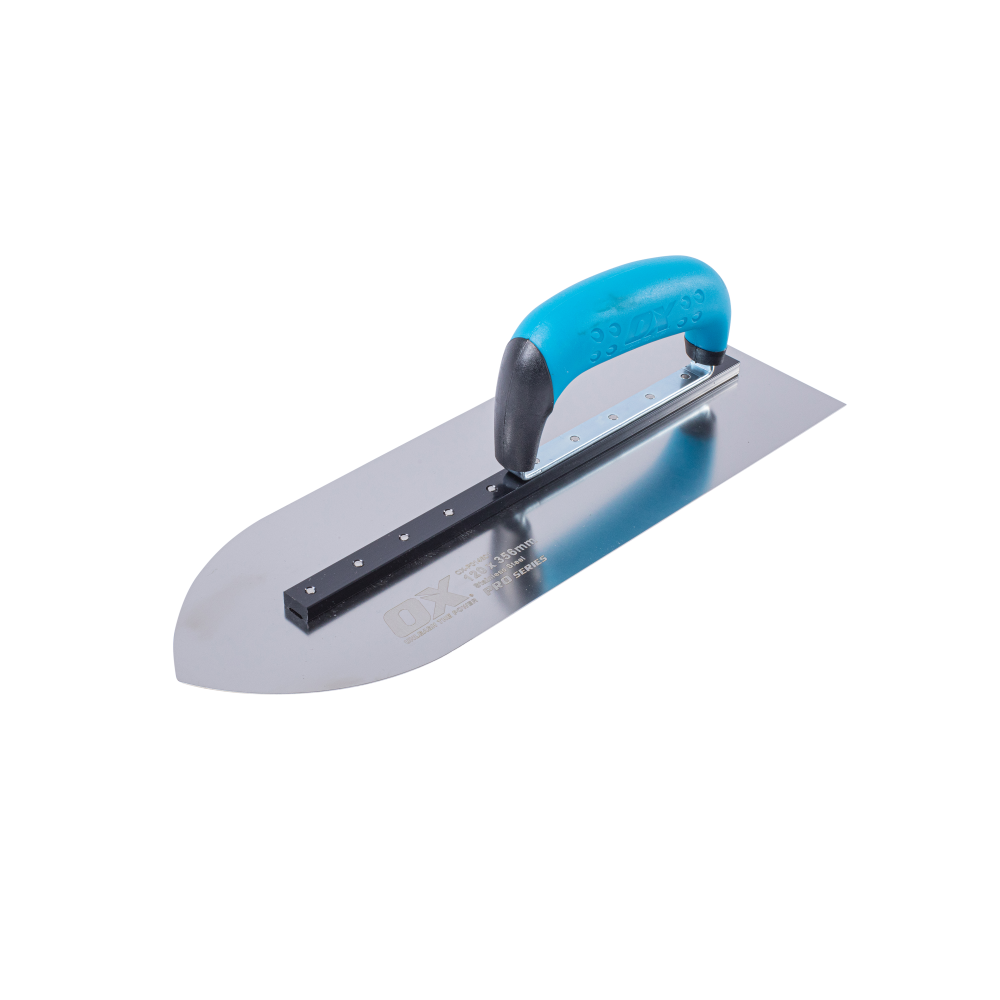 OX Pro Stainless Steel Pointed Finishing Trowel - 120mm x 356mm