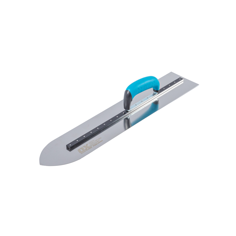 OX Pro Stainless Steel Pointed Finishing Trowel - 4.5-Inch/105mm x 600mm
