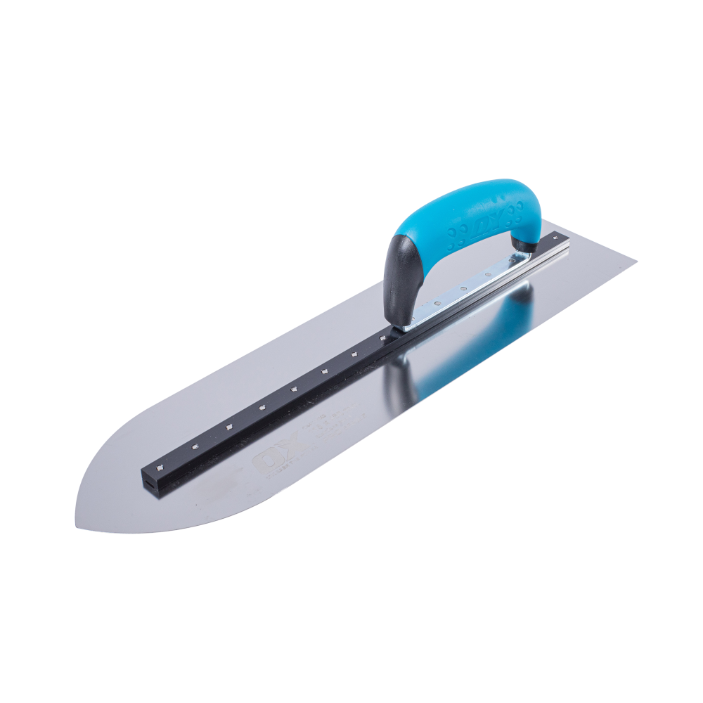OX Pro Stainless Steel Pointed Finishing Trowel - 4.5-Inch/105mm x 450mm