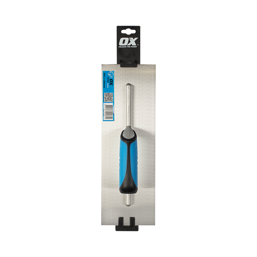 OX Trade Finishing Trowel with Rubber grip - 120mm x 356mm